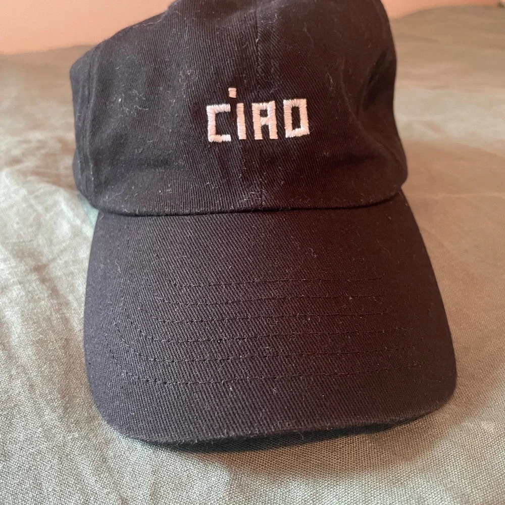 Ciao Black Baseball Cap - Picture 3 of 7